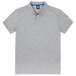 North Sails UPV 40+ Piquet Polo - Grey Melange