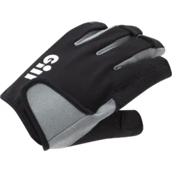 Gill Deckhand Short Finger Sailing Gloves - Black