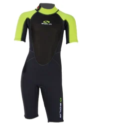 Sola Girls Storm 3/2mm Shorty Wetsuit - Graphite/Green