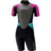 Sola Girls Storm 3/2mm Shorty Wetsuit - Magneta/Turquoise