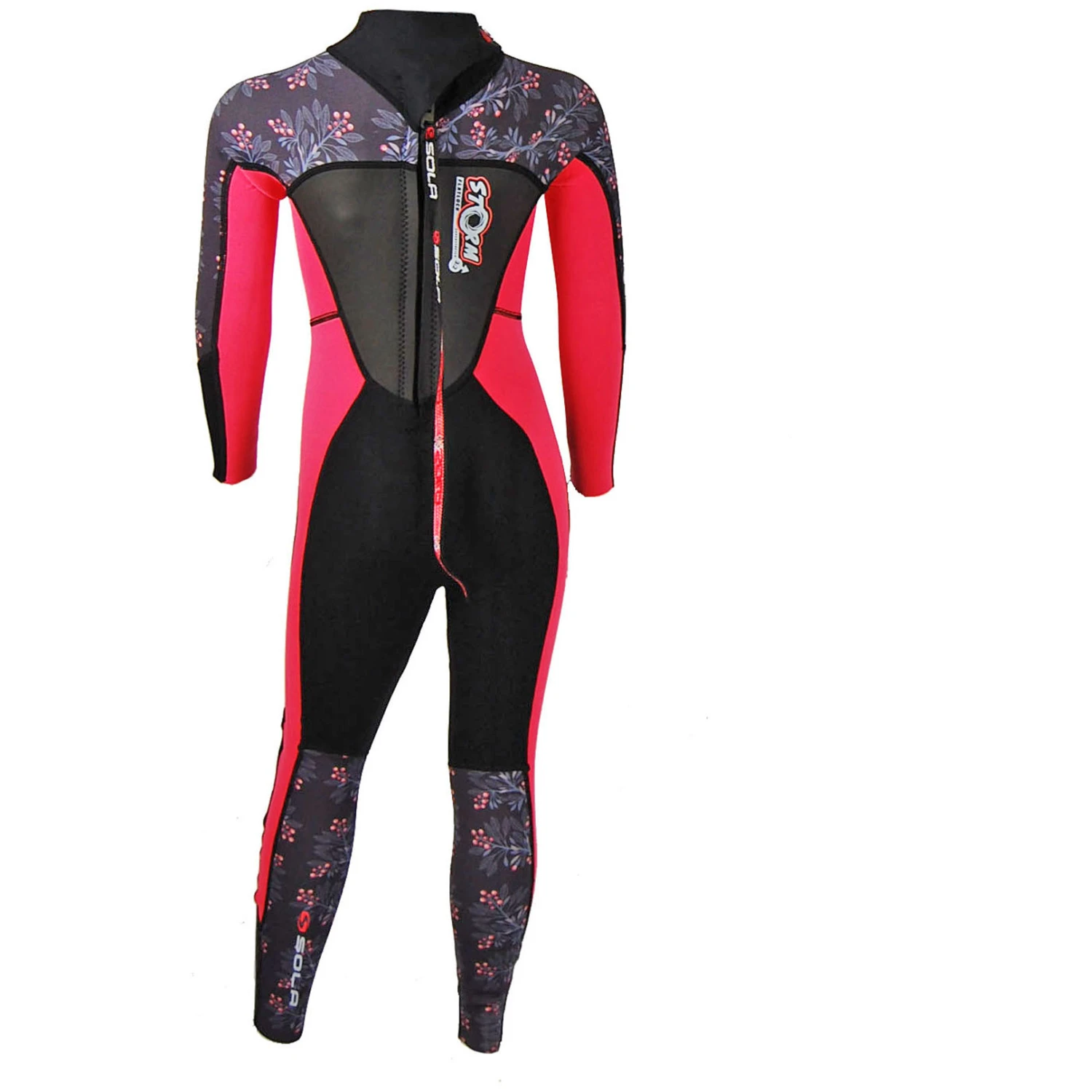 Sola Junior Storm 3/2mm Fullsuit Wetsuit - Pink Berry - Image 2
