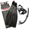 Cressi Pro Star Mask Snorkel & Set - Black