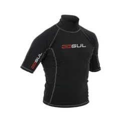 Gul Evotherm Flatlock Short Sleeve Junior Rash Vest/Guards - Black