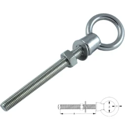 Proboat Stainless Steel Eye Bolt - Grade 316 - M10 X 100mm