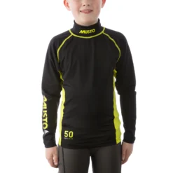 Musto Youth Championship Sunblock Long Sleeve Rash Guard - Black